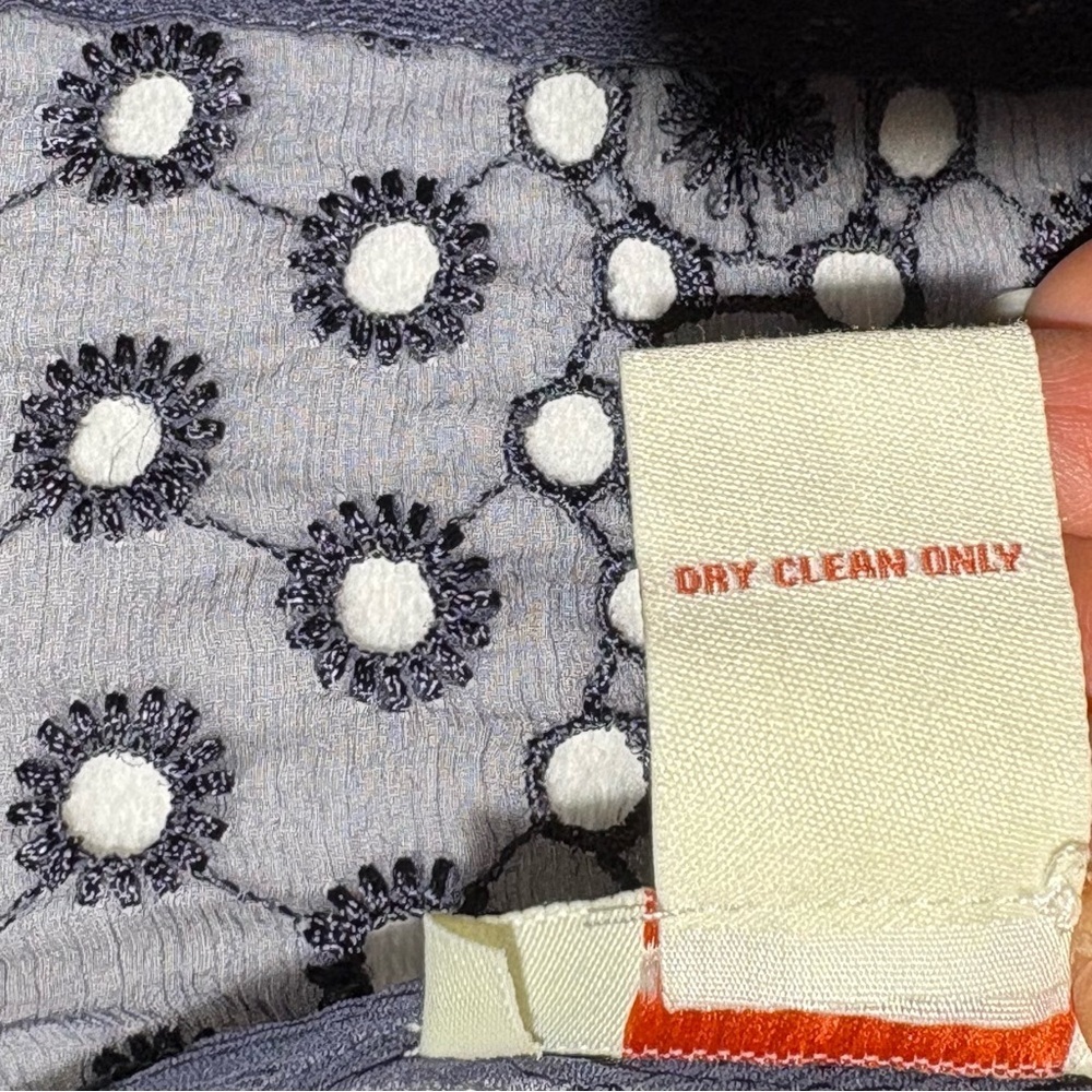 Sundance silk sheer whimsical blouse womans XS blue/gray romantic fairy ethereal - Picture 5 of 7